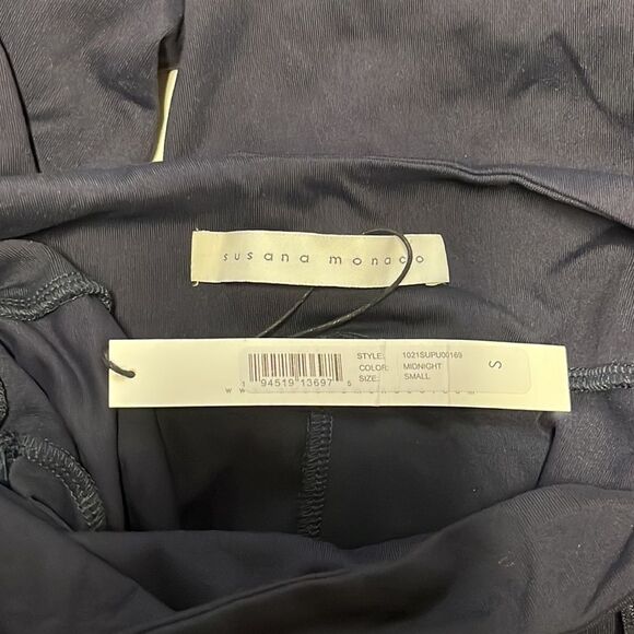 NWT Susana Monaco | Midnight Mock Open Back 32” Jumpsuit S - Picture 11 of 12